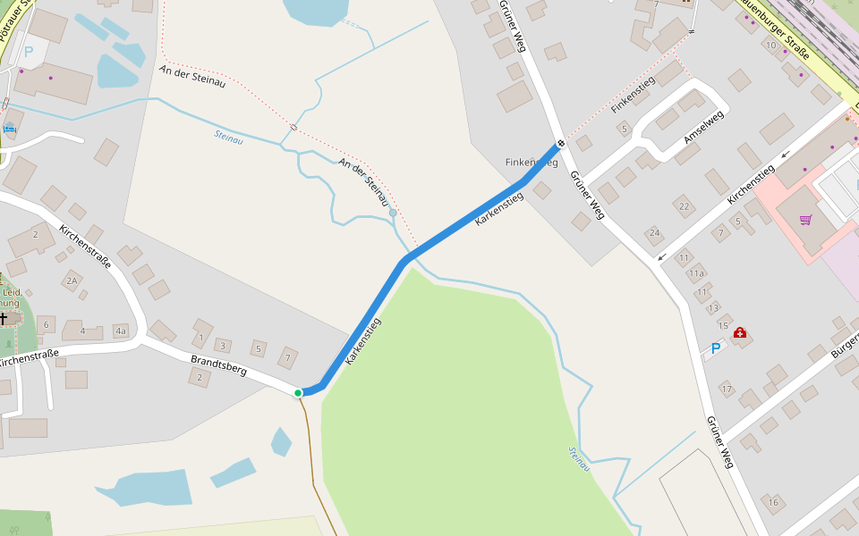 Karkenstieg walking route map in Büchen