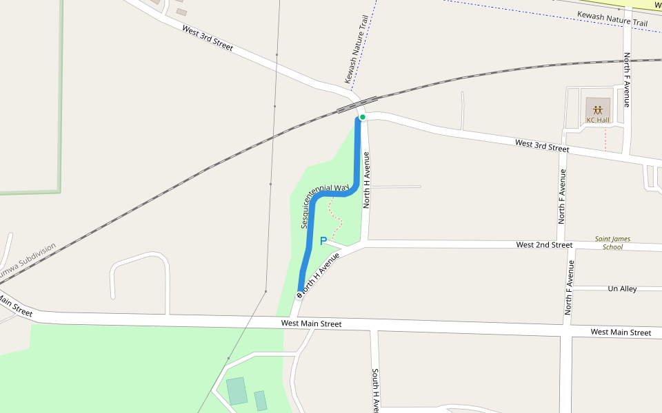 Sesquicentennial Way walking route map in Washington