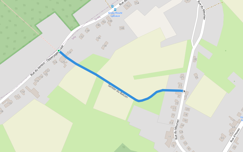 Sentier du Balcon walking route map in Enghien