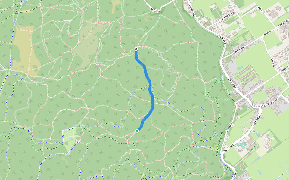 Groeneveldslaan walking route map in Schoorl