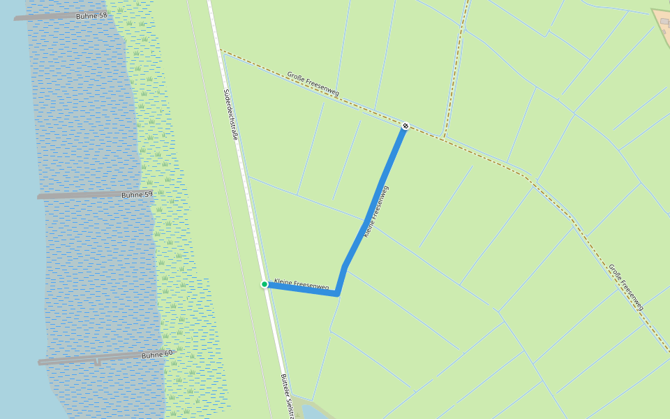 Kleine Freesenweg walking route map in Loxstedt