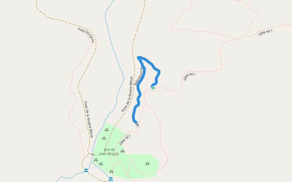 Palmetum walking route map in La Coulee