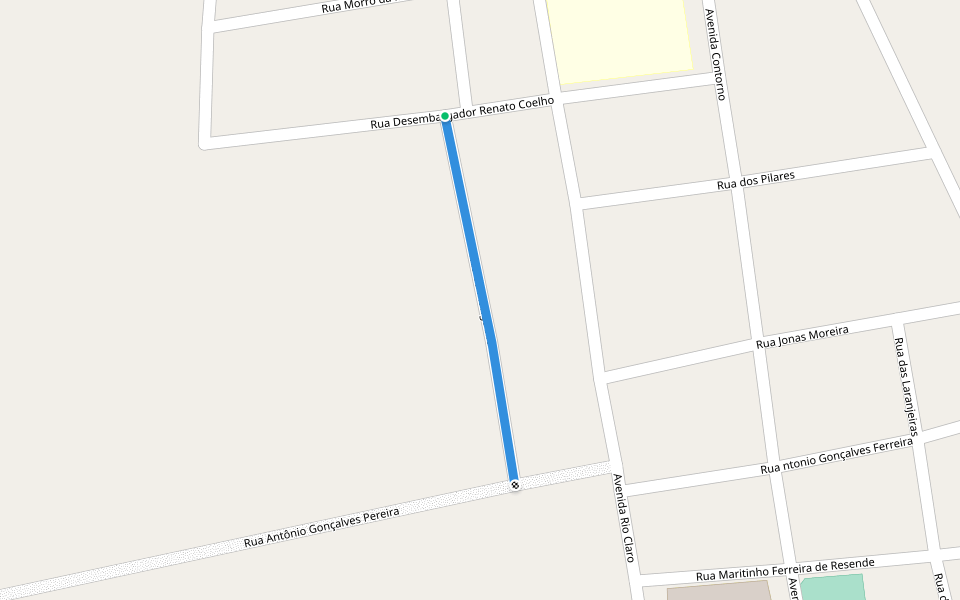 Rus da Mangueira walking route map in Ivolândia