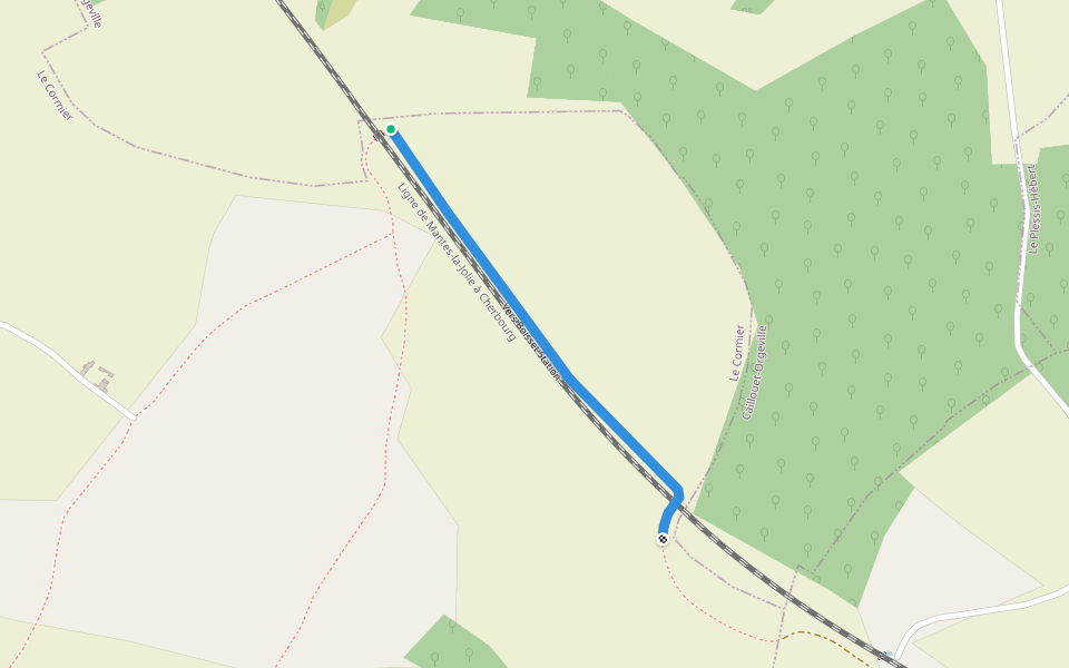 Vers Boisset Station walking route map in Boisset-les-Prévanches