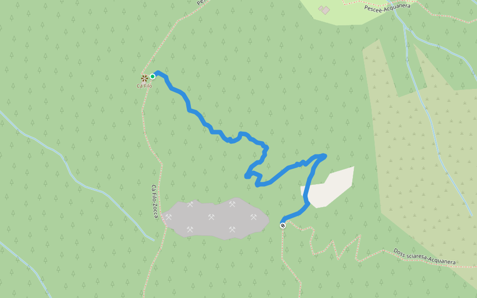 Cà Filo-Doss Sciaresa walking route map in Lanzada