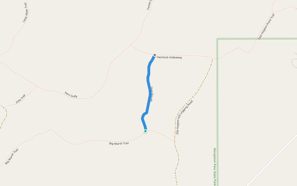 Slug Slough walking route map in Oak Harbor