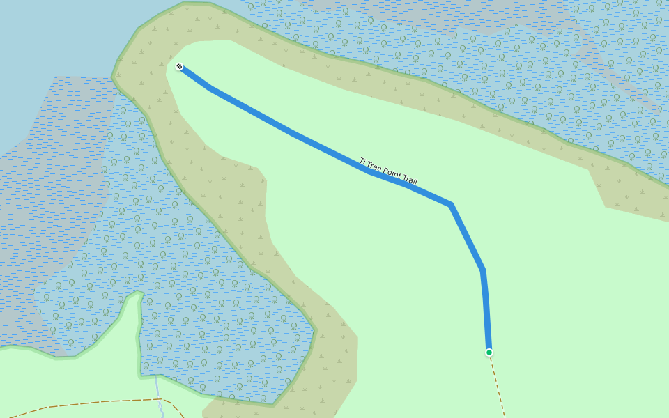 Ti Tree Point Trail walking route map in Tapora