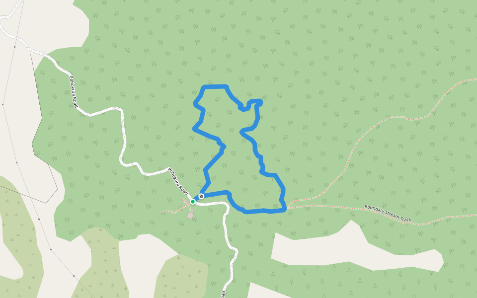 Tumanako Loop Track walking route map in Tutira
