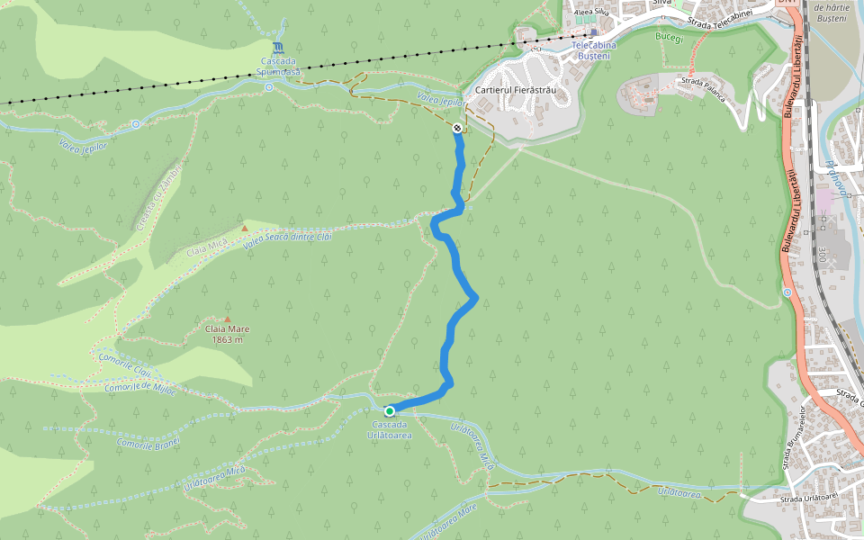 Traseu Cascada Urlatoarea