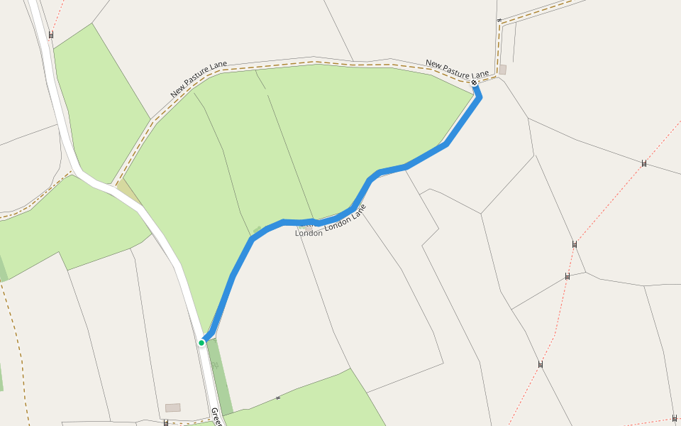 London Lane walking route map in Long Preston