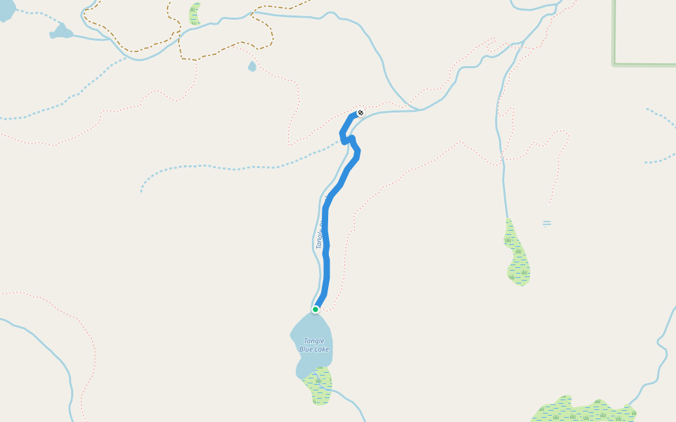 Tangle Blue Lake Trail 8W01 walking route map in Trinity Center