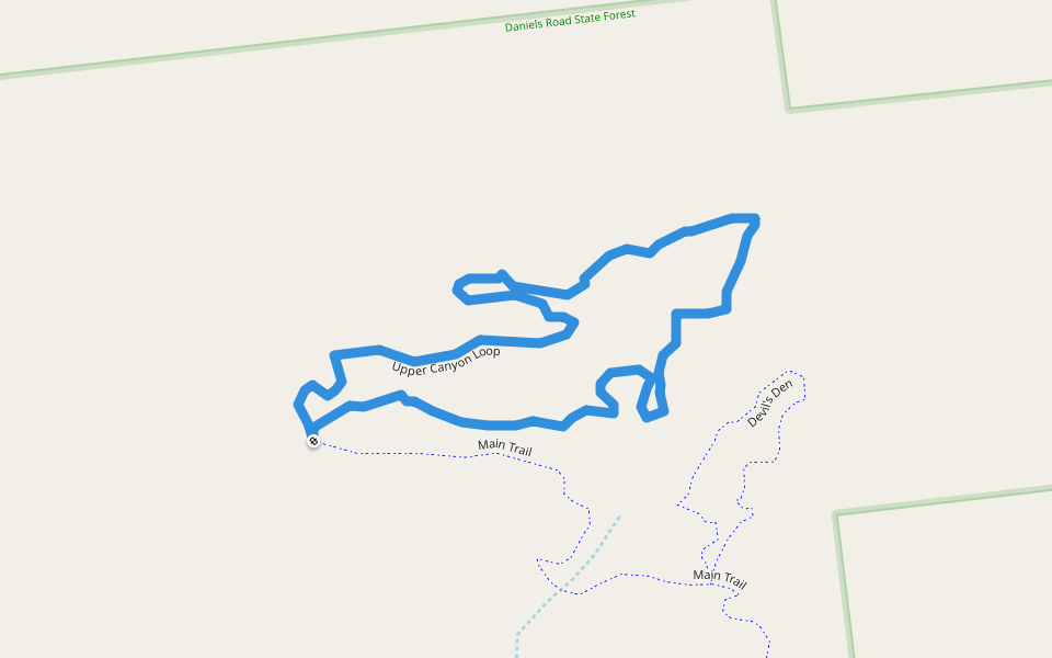 Upper Canyon Loop walking route map in Greenfield Center