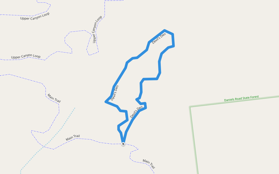 Devil's Den walking route map in Greenfield Center