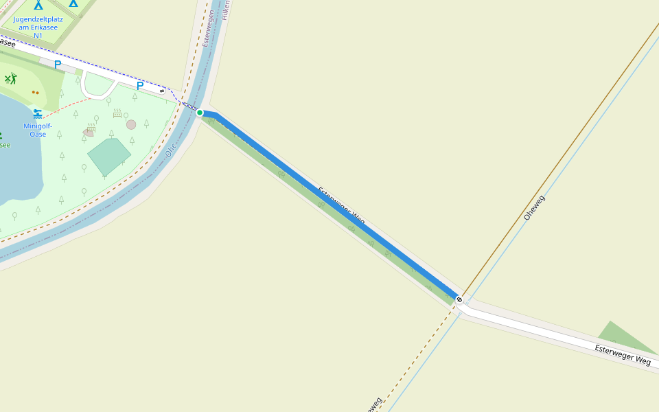 Esterweger Weg walking route map in Hilkenbrook