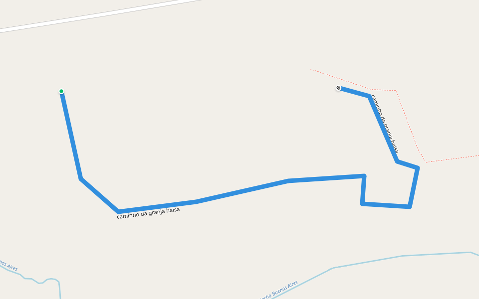 caminho da granja haisa walking route map in Horizonte