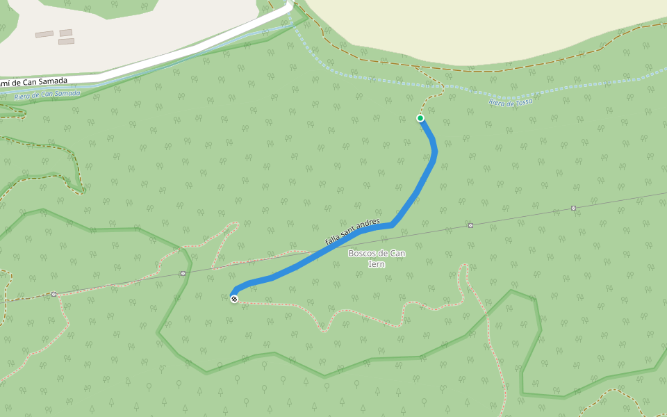 falla sant andres walking route map in Tossa de Mar