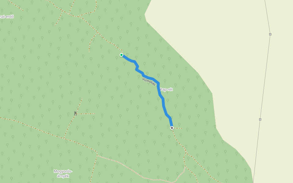 Vízmosás walking route map in Alacska