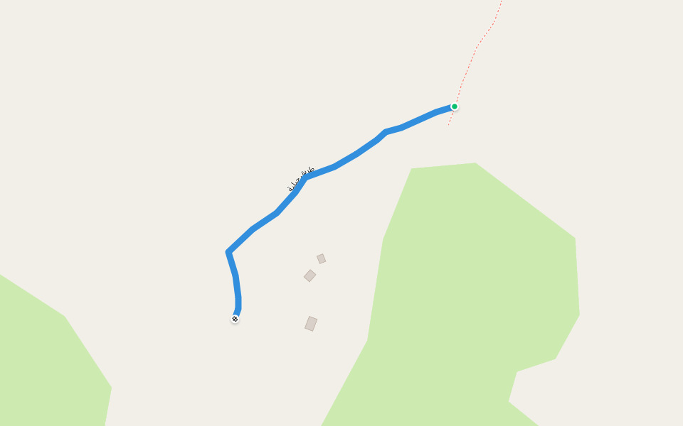 طريق جبلية walking route map in Vaseux