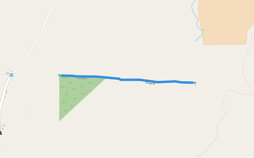 birdge56 walking route map in Paulette