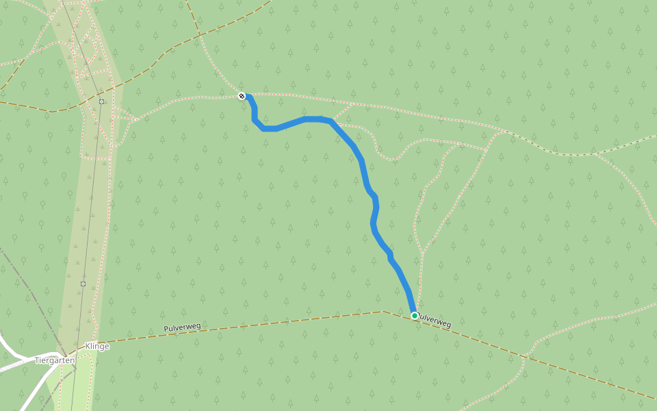 Sauspark walking route map in Zerzabelshofer Forst
