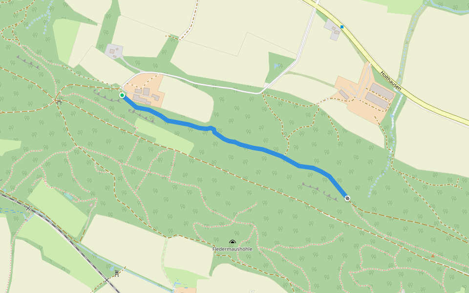 Holthauser Weg walking route map in Tecklenburg