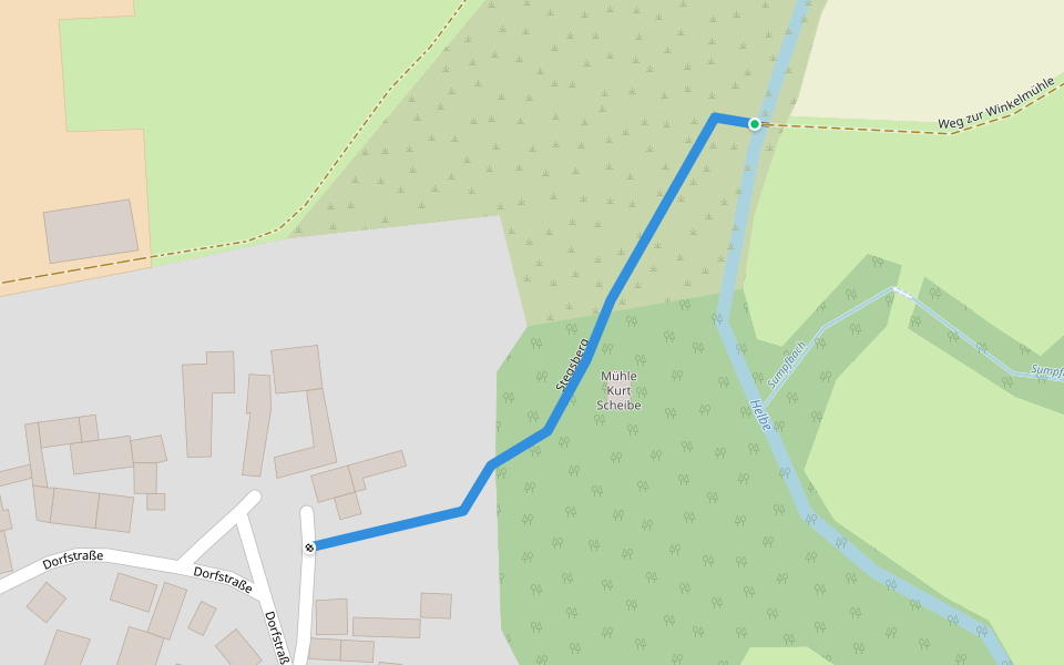 Stegsberg walking route map in Großenehrich