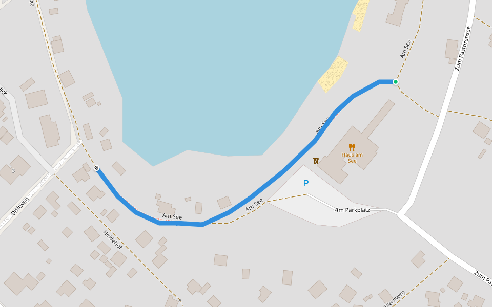 Am See walking route map in Ottersberg