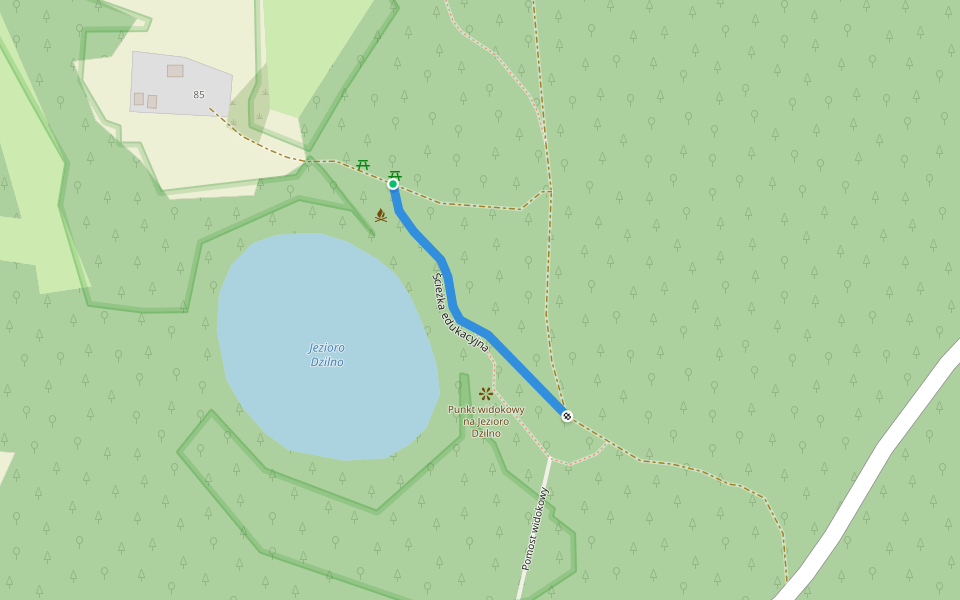 Ścieżka edukacyjna walking route map in Dębniaki