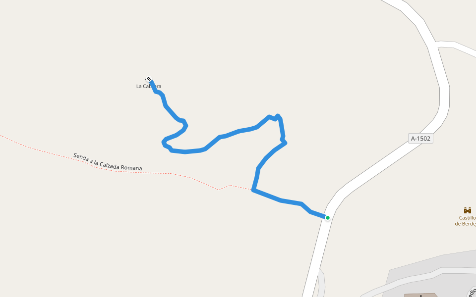 SL-Z3 Sendero Local de la Cueva de la Cabrera. Berdejo walking route map in Berdejo