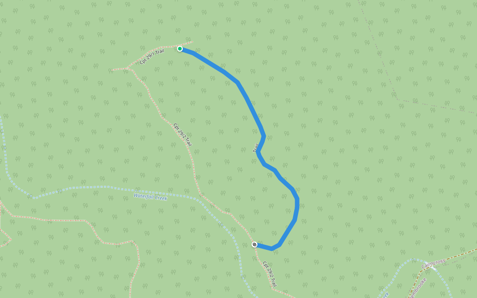 Trail walking route map in Cairncross