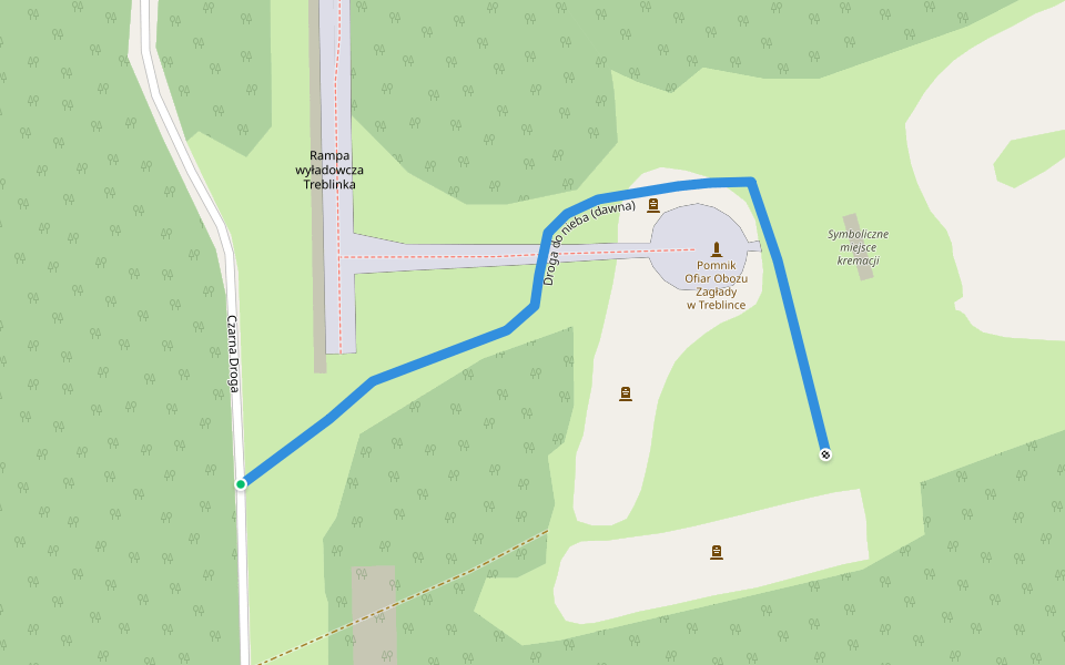 Droga do nieba (dawna) walking route map in Wólka Okrąglik
