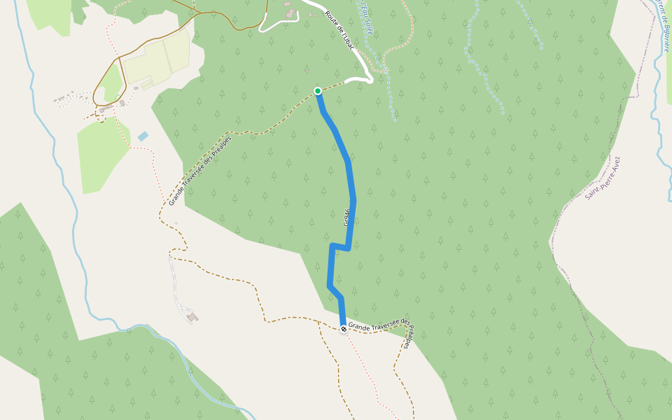 Gr946 walking route map in Barret-sur-Méouge