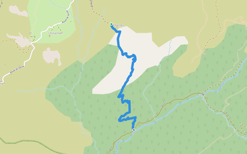 Le Tour de Dromont walking route map in Saint-Geniez