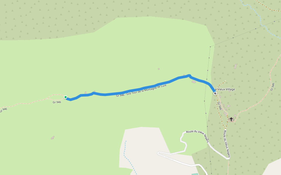 Gr 946 - Grp Tour de la Montagne de Lure walking route map in Noyers-sur-Jabron