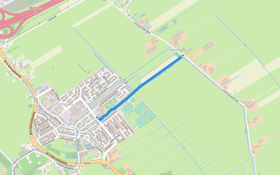 Kadepad walking route map in Linschoten