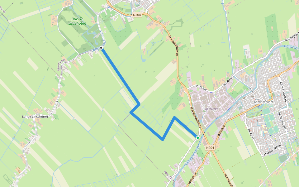 Engherkade walking route map in Montfoort