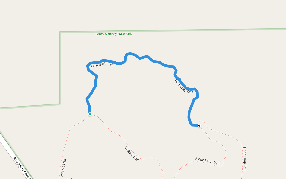 Fern Gully Trail walking route map in Greenbank