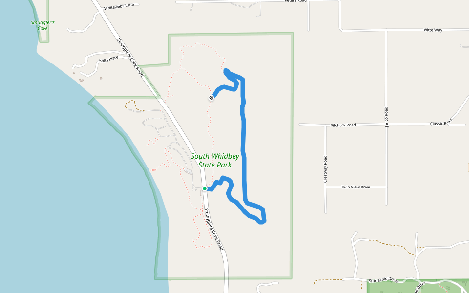 Ridge Loop Trail walking route map in Freeland