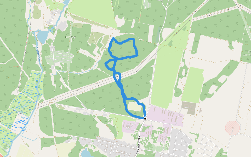 Лыжная трасса посёлок Исток walking route map in Istok