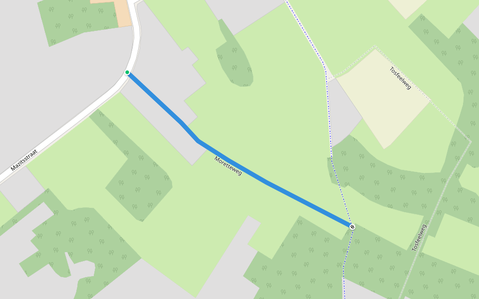 Moretteweg walking route map in Affligem