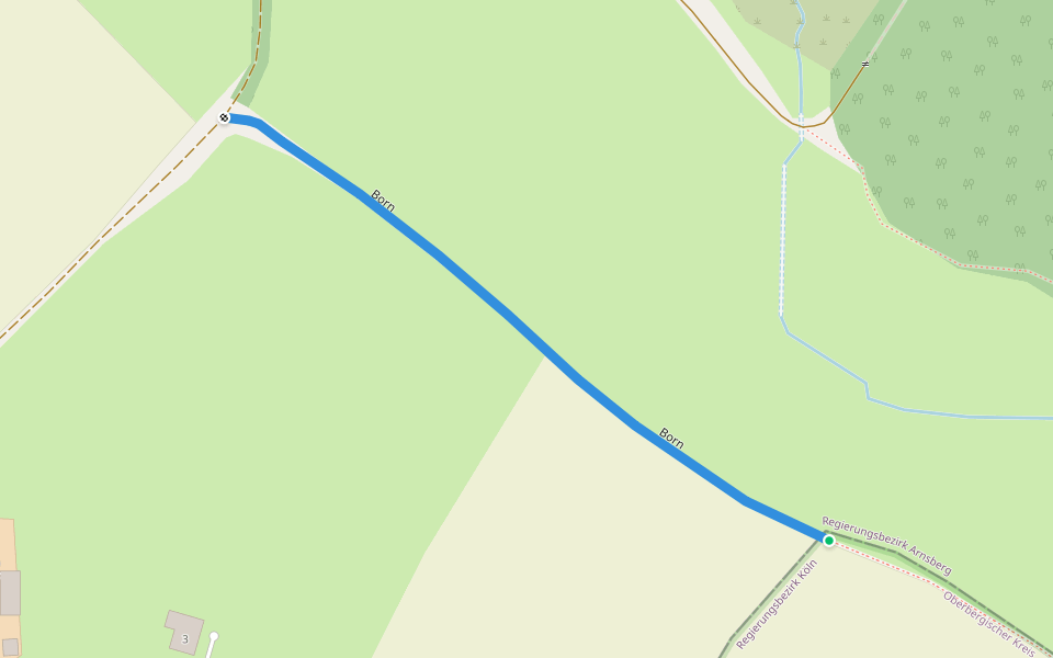 Born walking route map in Radevormwald