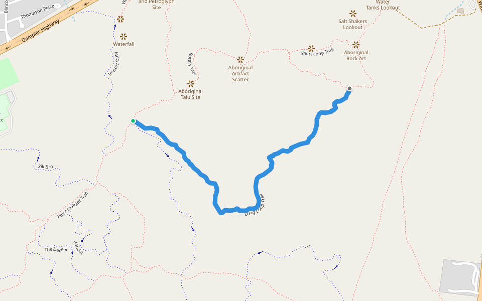 Long Loop Trail walking route map in Stove Hill