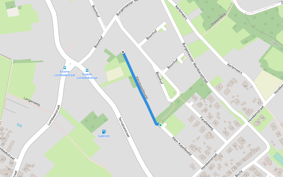 Kleinkapelleveld walking route map in Affligem