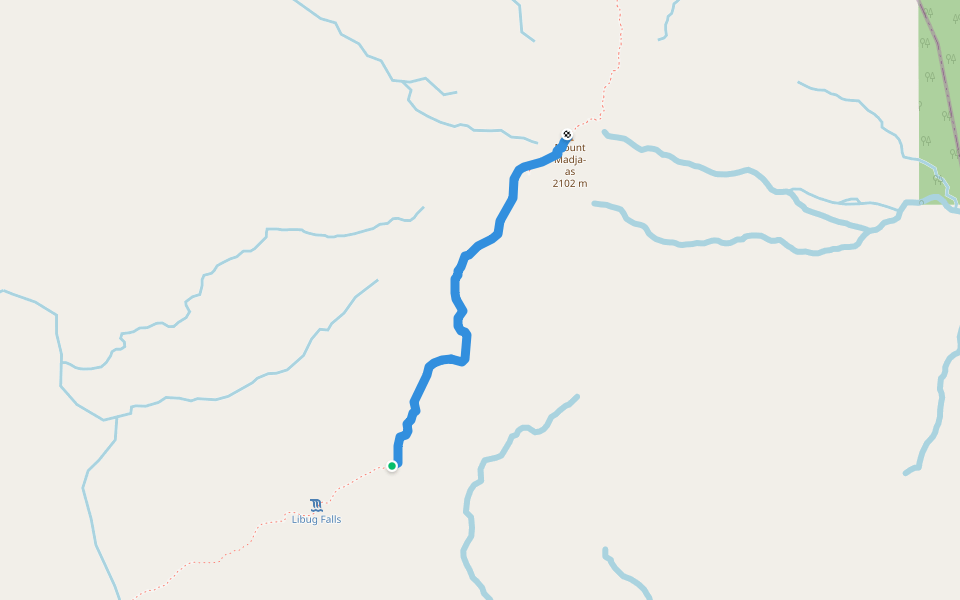 Madjaas Flores Trail walking route map in Culasi