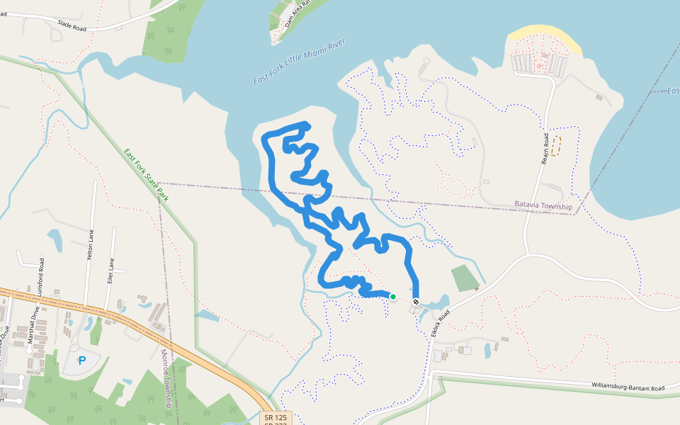 Intermediate Trail walking route map in Bethel