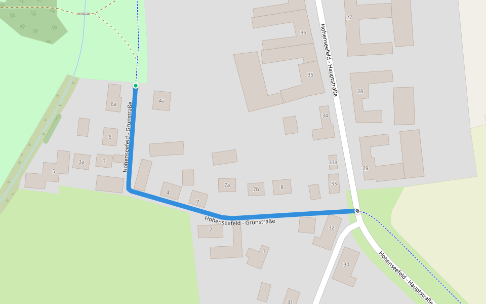 Grünstraße walking route map in Niederer Fläming