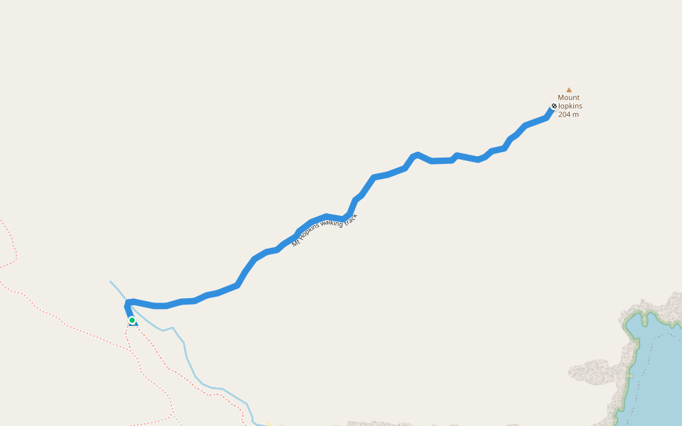 Mt Hopkins walking track walking route map in Broke