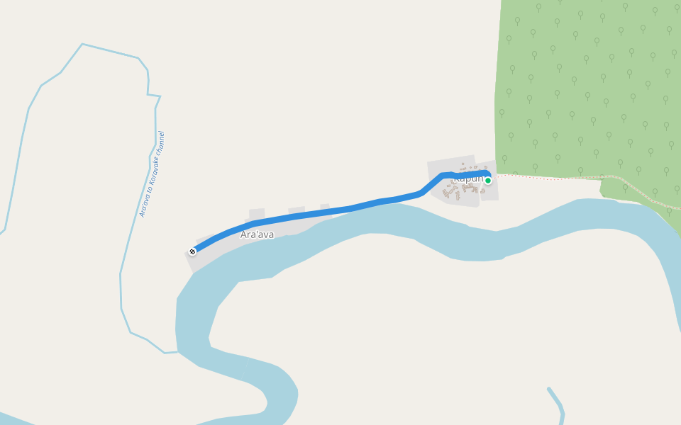 Ara'ava Track walking route map in Tetehui