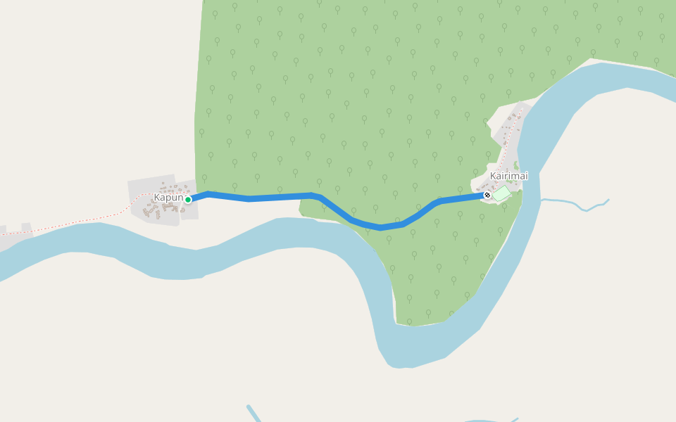 Kairimai Track walking route map in Tetehui