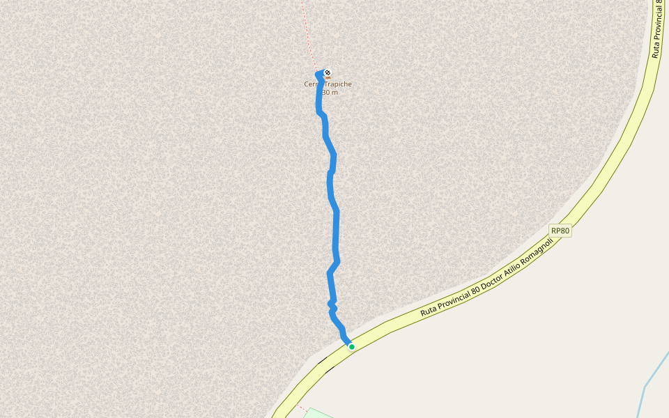 Senda a la Cruz del Trapiche walking route map in Estancia Manantiales